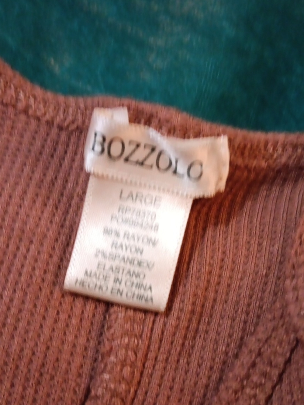 Bozzolo Brown Ribbed Button-Front Cami Romper - Picture 2 of 6